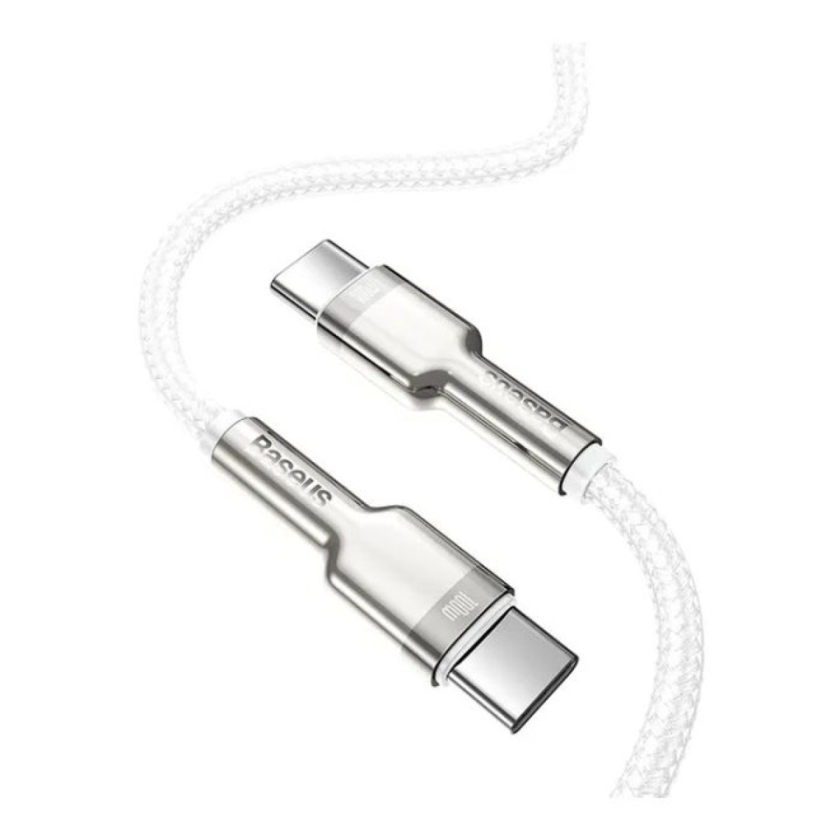 Дата кабель USB-C to USB-C 2.0 mCafule Metal PD 100W white Baseus (CATJK-D02) 98_98.jpg - фото 3