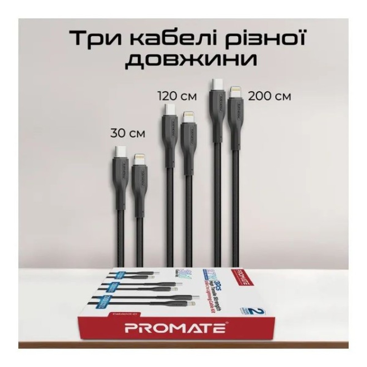 Дата кабель USB-C to Lightning cablekit-ci Promate (cablekit-ci) 98_98.jpg - фото 3