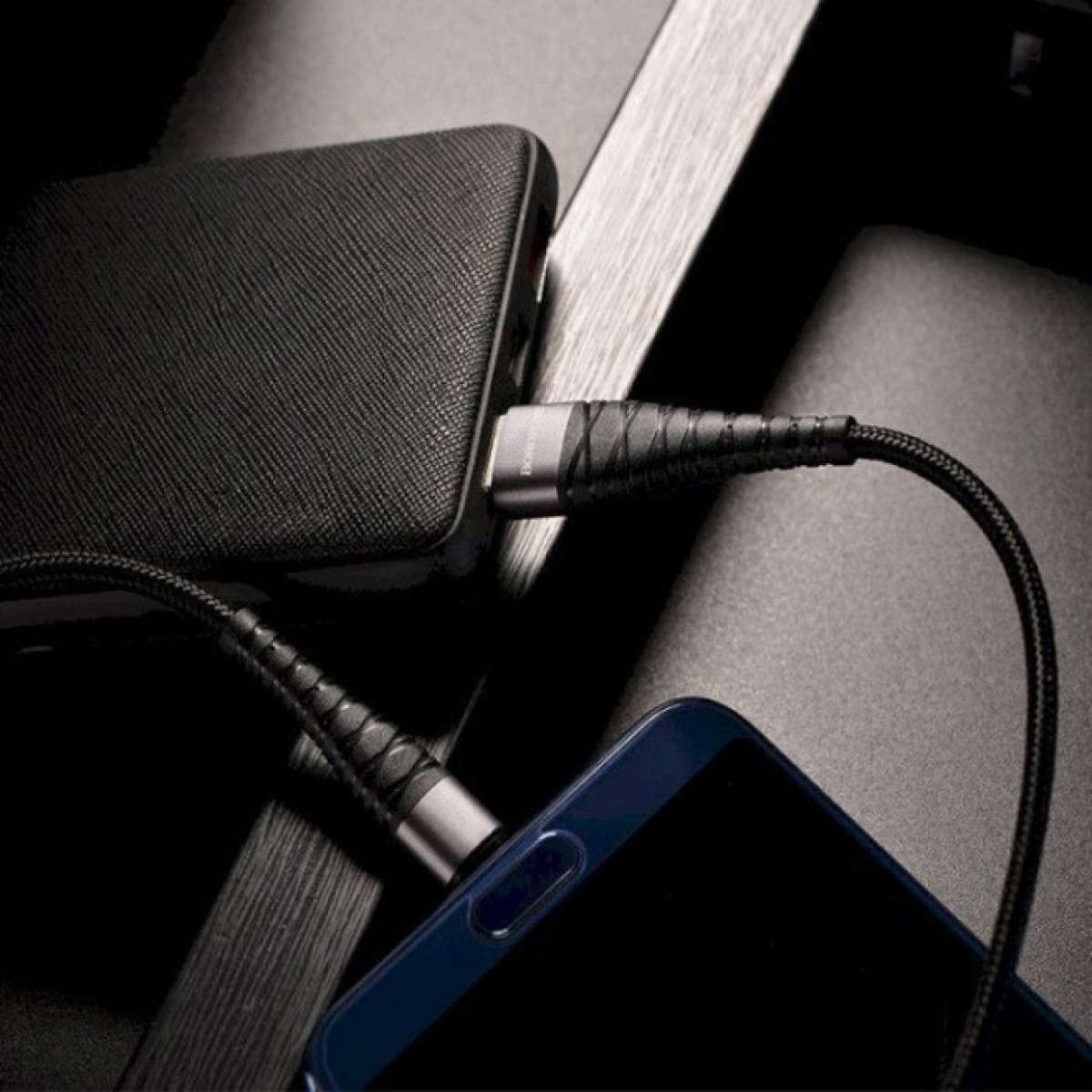 Дата кабель USB 2.0 AM to Lightning 1.0m 2.4A nylon BX32 black BOROFONE (6931474710413) 98_98.jpg - фото 5
