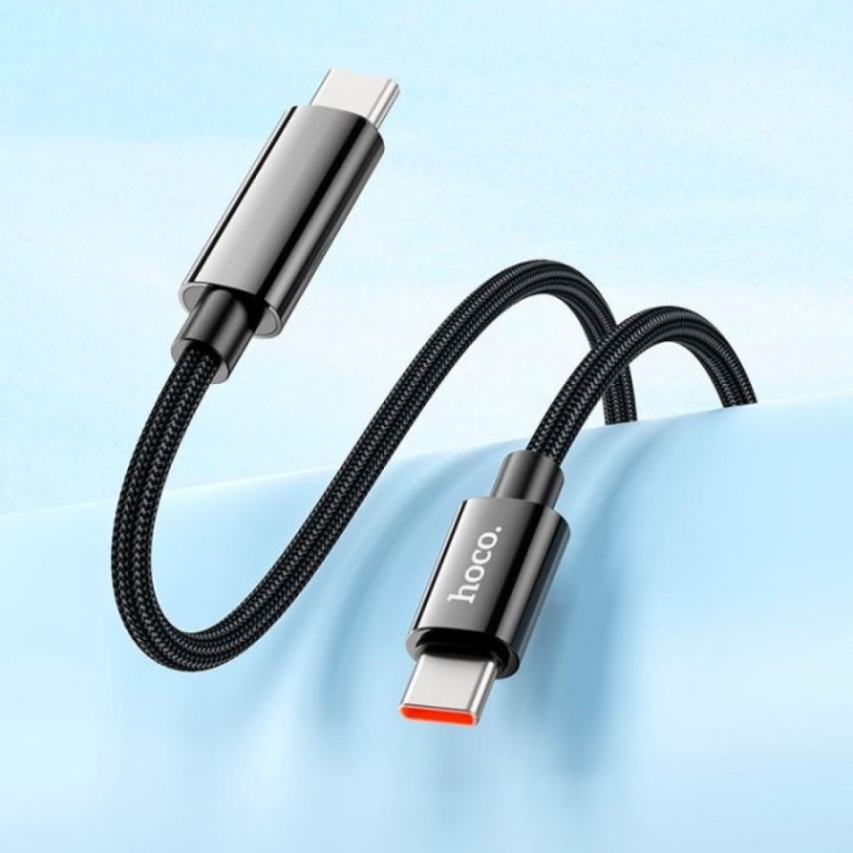 Дата кабель USB-C to USB-C 1.0m Benefit with display 100W U141 black HOCO (6942007611930) 98_98.jpg - фото 5