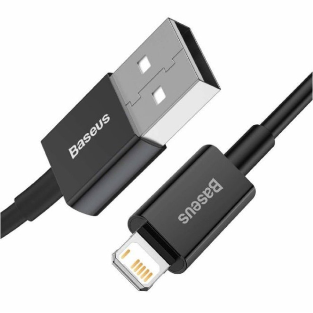 Дата кабель USB 2.0 AM to Lightning 1.0m 2.4A Superior Series Black Baseus (CALYS-A01) 98_98.jpg - фото 2