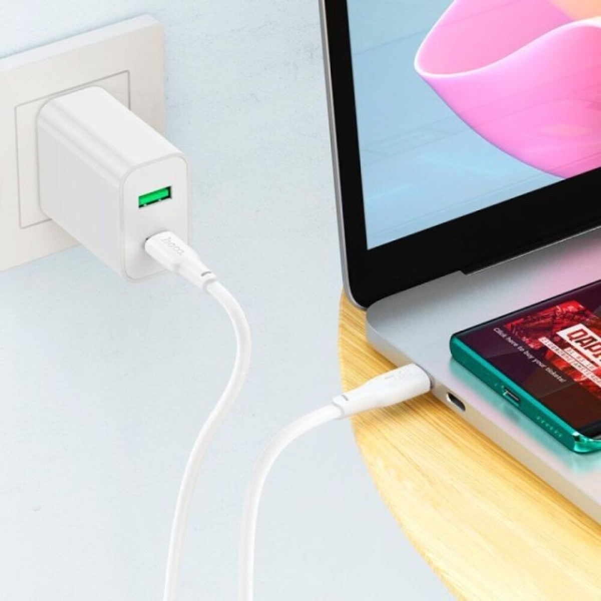Дата кабель USB-C to USB-C 2.0m 240W TPE X93 white HOCO (6931474790743) 98_98.jpg - фото 9
