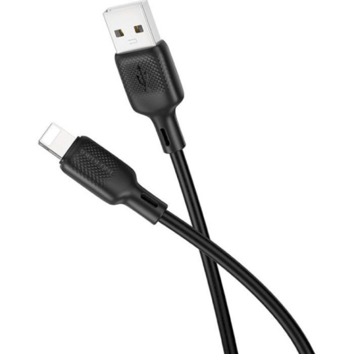 Дата кабель USB 2.0 AM to Lightning 1.0m Lenny silicone BX113 black BOROFONE (6941991115394) 98_98.jpg - фото 4