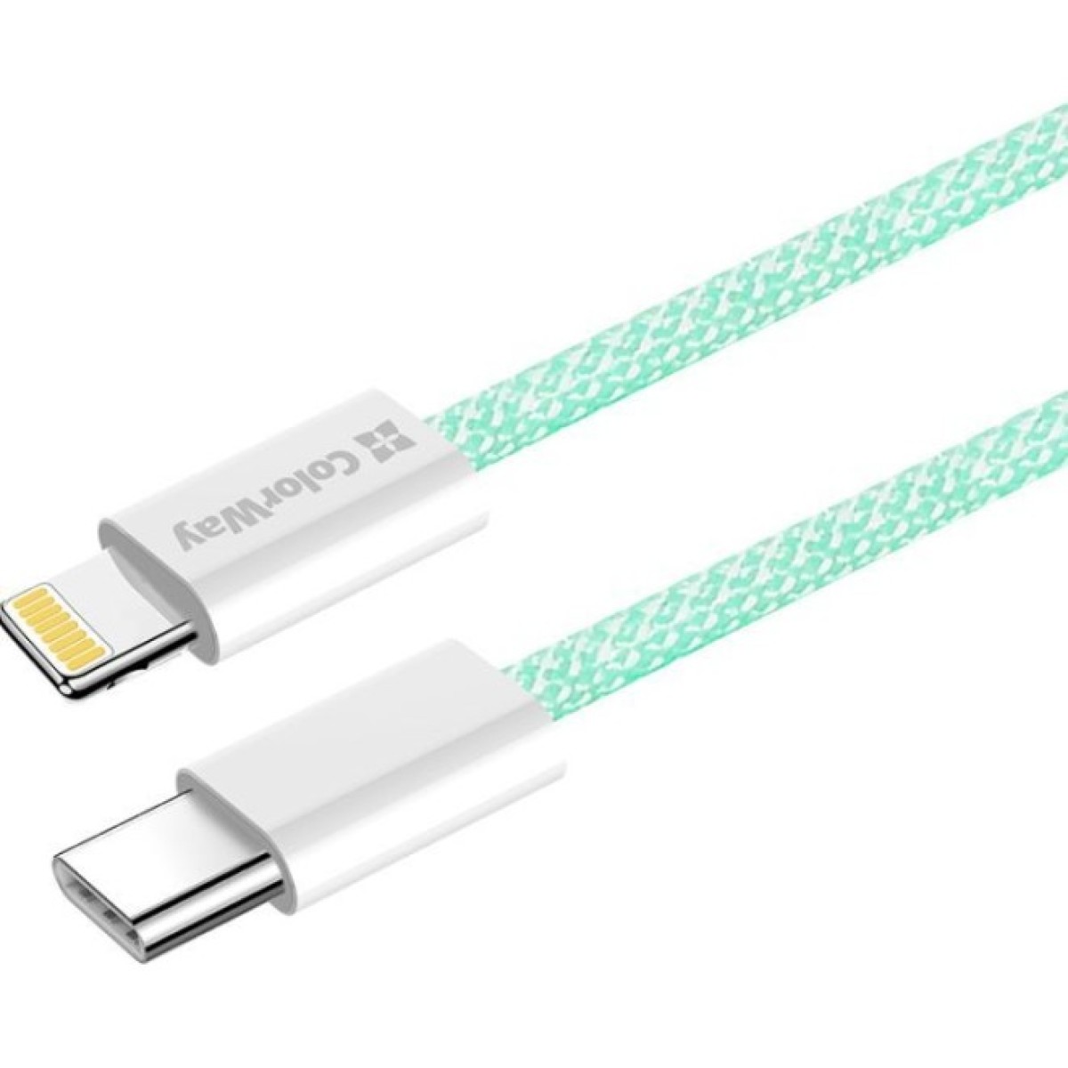Дата кабель USB-C to Lightning 1.0m 27W green ColorWay (CW-CBPDCL061-G) 98_98.jpg - фото 4