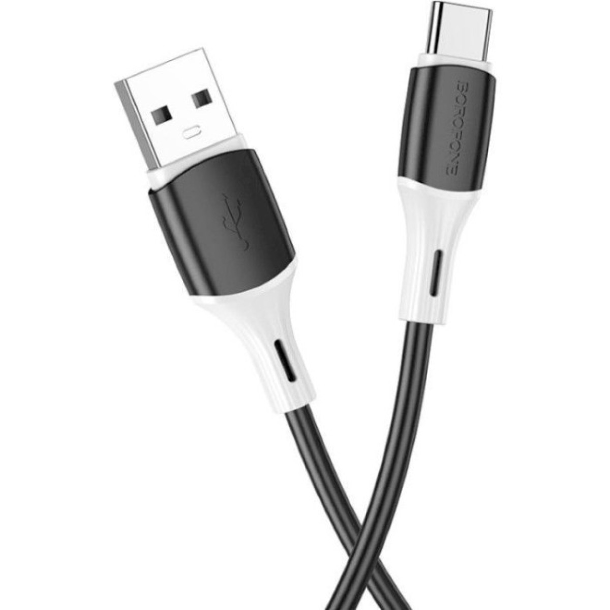 Дата кабель USB 2.0 AM to USB-C 1.0m 3A silicone BX79 black BOROFONE (6974443384789) 98_98.jpg - фото 4