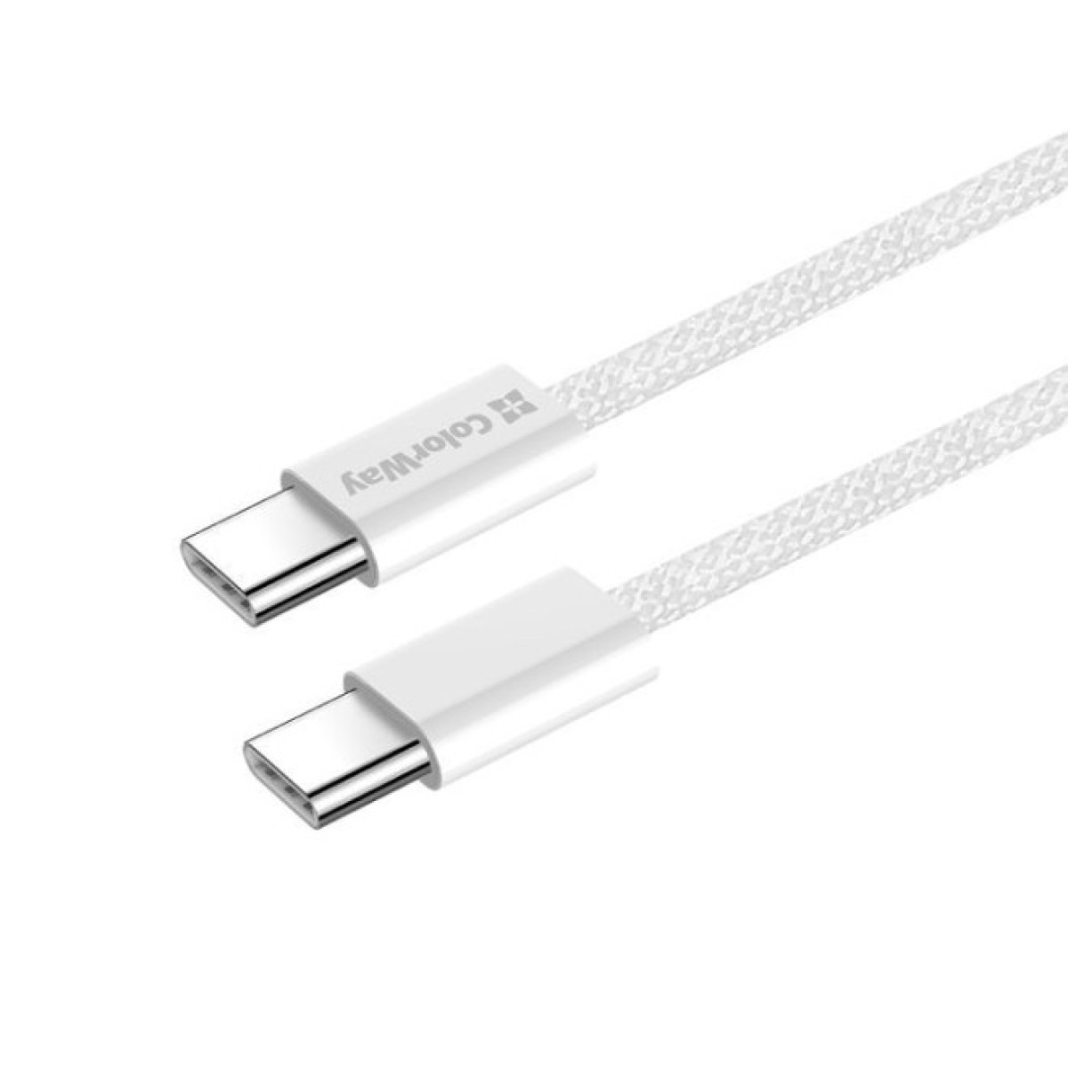 Дата кабель USB-C to USB-C 2.0m (braided cotton) (PD Fast Charging 60W) 3.0А grey ColorWay (CW-CBPDCC068-GR) 98_98.jpg - фото 2