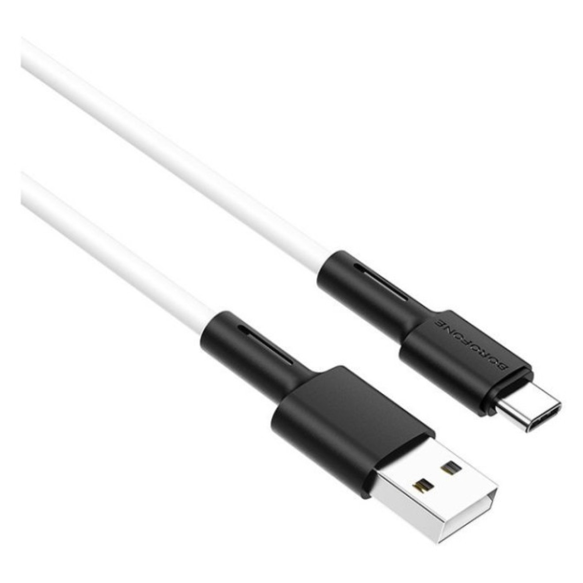 Дата кабель USB 2.0 AM to USB-C 1.0m 3A silicone BX31 white BOROFONE (6931474710406) 98_98.jpg - фото 4