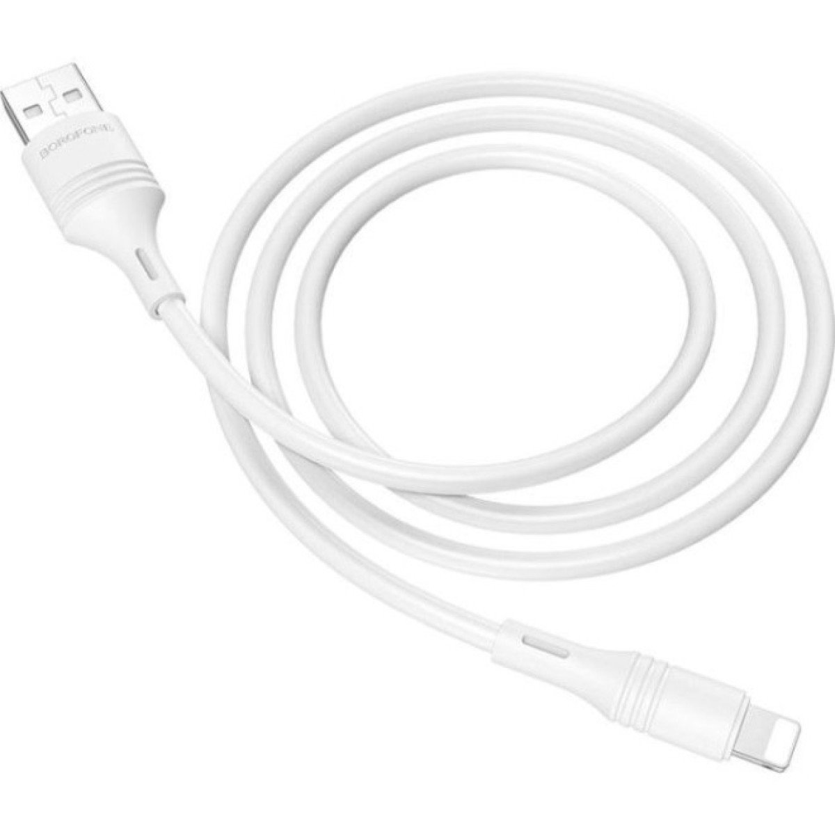 Дата кабель USB 2.0 AM to Lightning 1.0m 2.4A PVC BX43 white BOROFONE (6931474735584) 98_98.jpg - фото 4