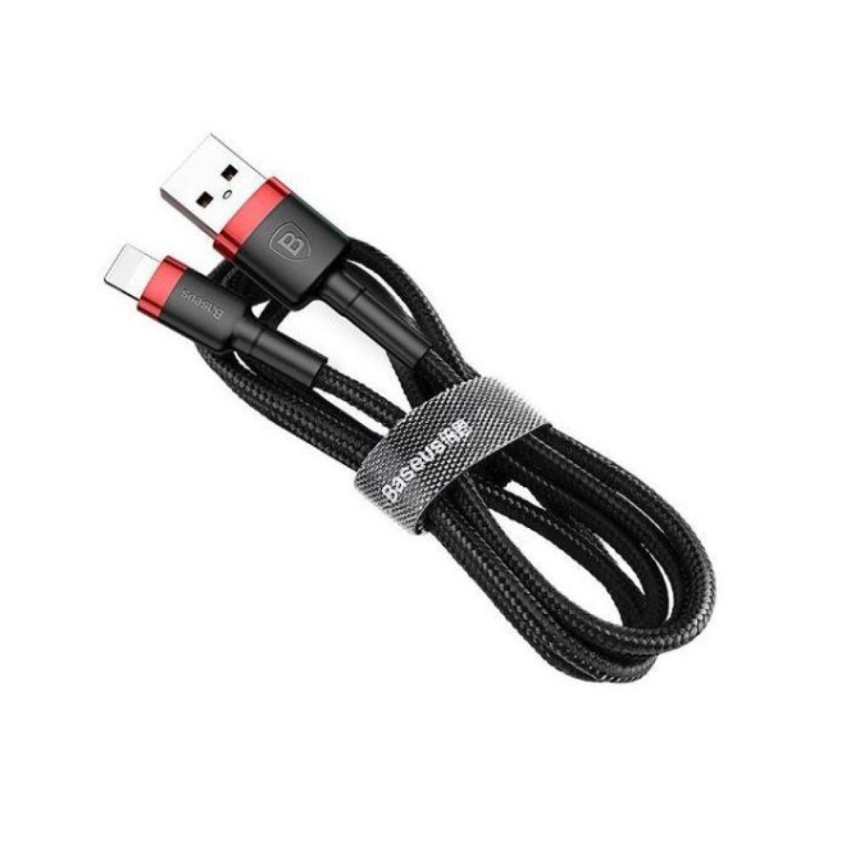 Дата кабель USB 2.0 AM to Lightning 0.5m Cafule 2.4A red+black Baseus (CALKLF-A19) 256_256.jpg