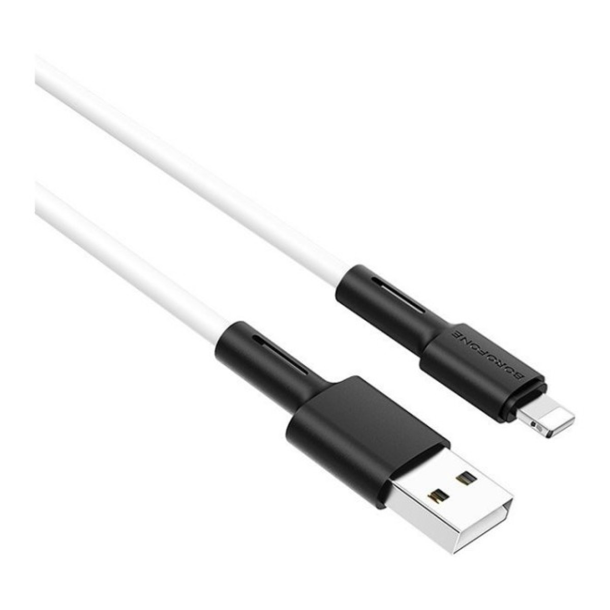 Дата кабель USB 2.0 AM to Lightning 1.0m 2.4A silicone BX31 white BOROFONE (6931474710369) 98_98.jpg - фото 4