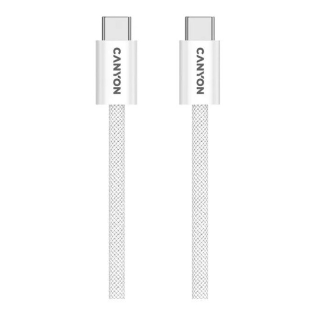 Дата кабель USB-C to USB-C 1.0m 60W Magnet Braided White Canyon (CND-CCMG60AB15W) 98_98.jpg - фото 5