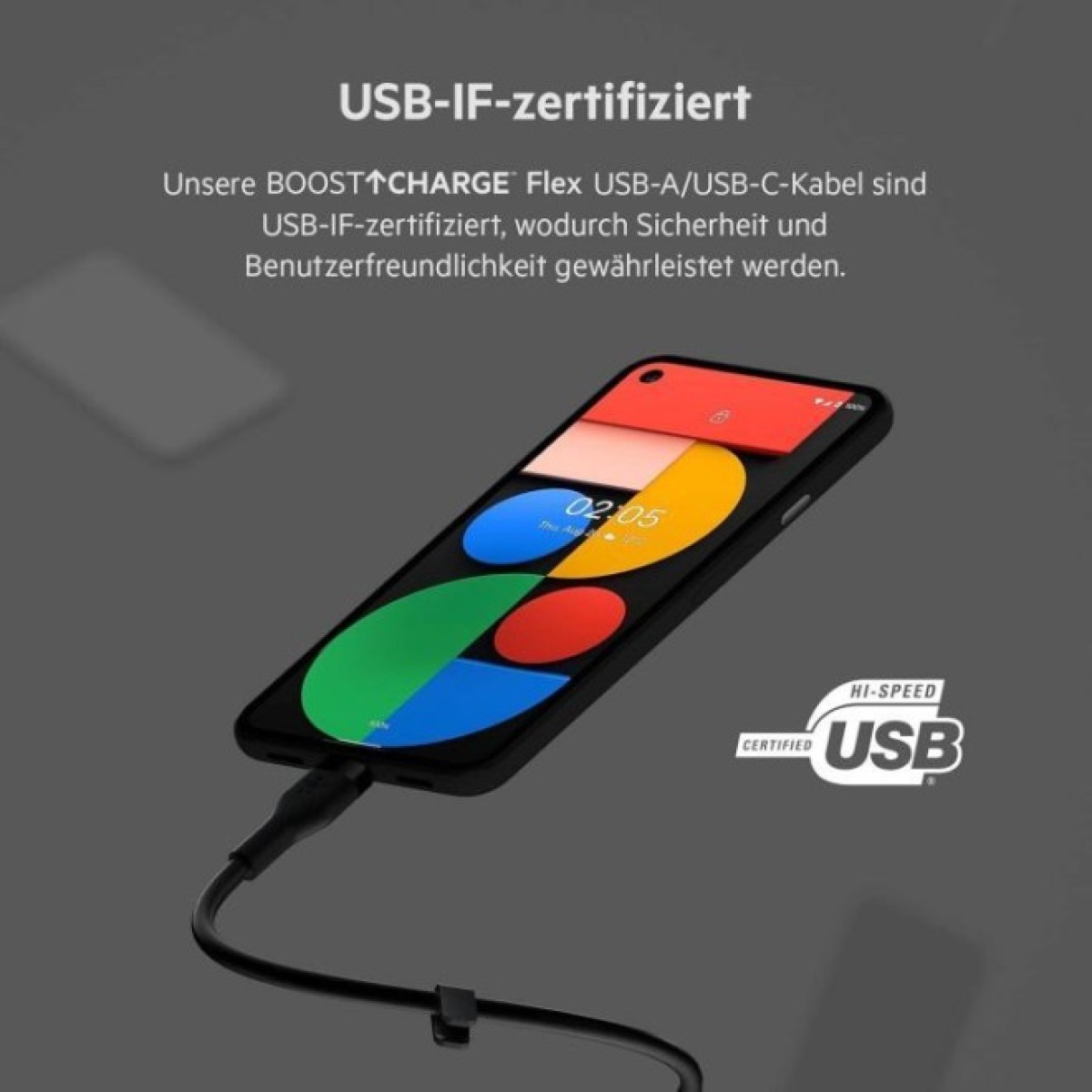 Дата кабель USB 2.0 AM to Type-C 3.0m 15W Black Belkin (CAB008BT3MBK) 98_98.jpg - фото 2