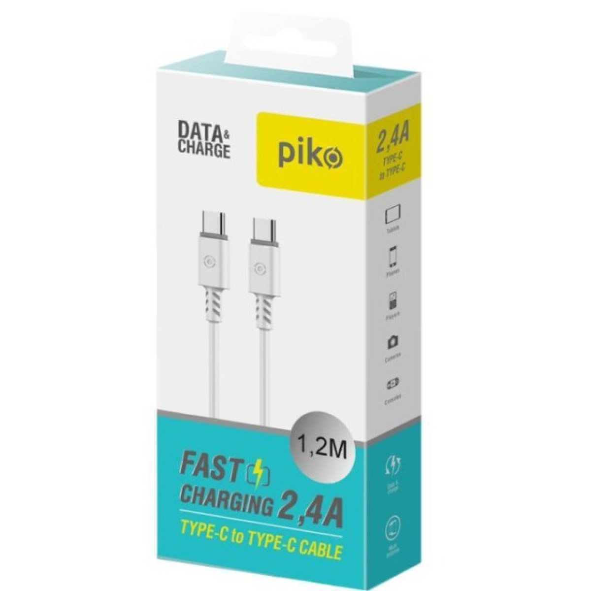 Дата кабель USB-C to USB-C 1.2m CB-TT11 white Piko (1283126504020) 98_98.jpg - фото 2