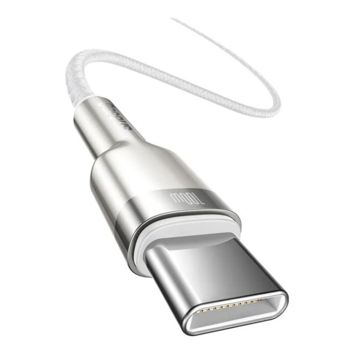 Дата кабель USB-C to USB-C 2.0 mCafule Metal PD 100W white Baseus (CATJK-D02) 98_98.jpg - фото 9