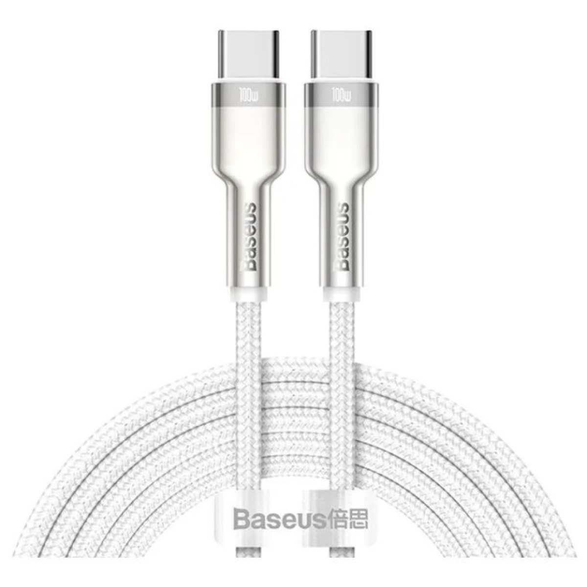 Дата кабель USB-C to USB-C 2.0 mCafule Metal PD 100W white Baseus (CATJK-D02) 256_256.jpg
