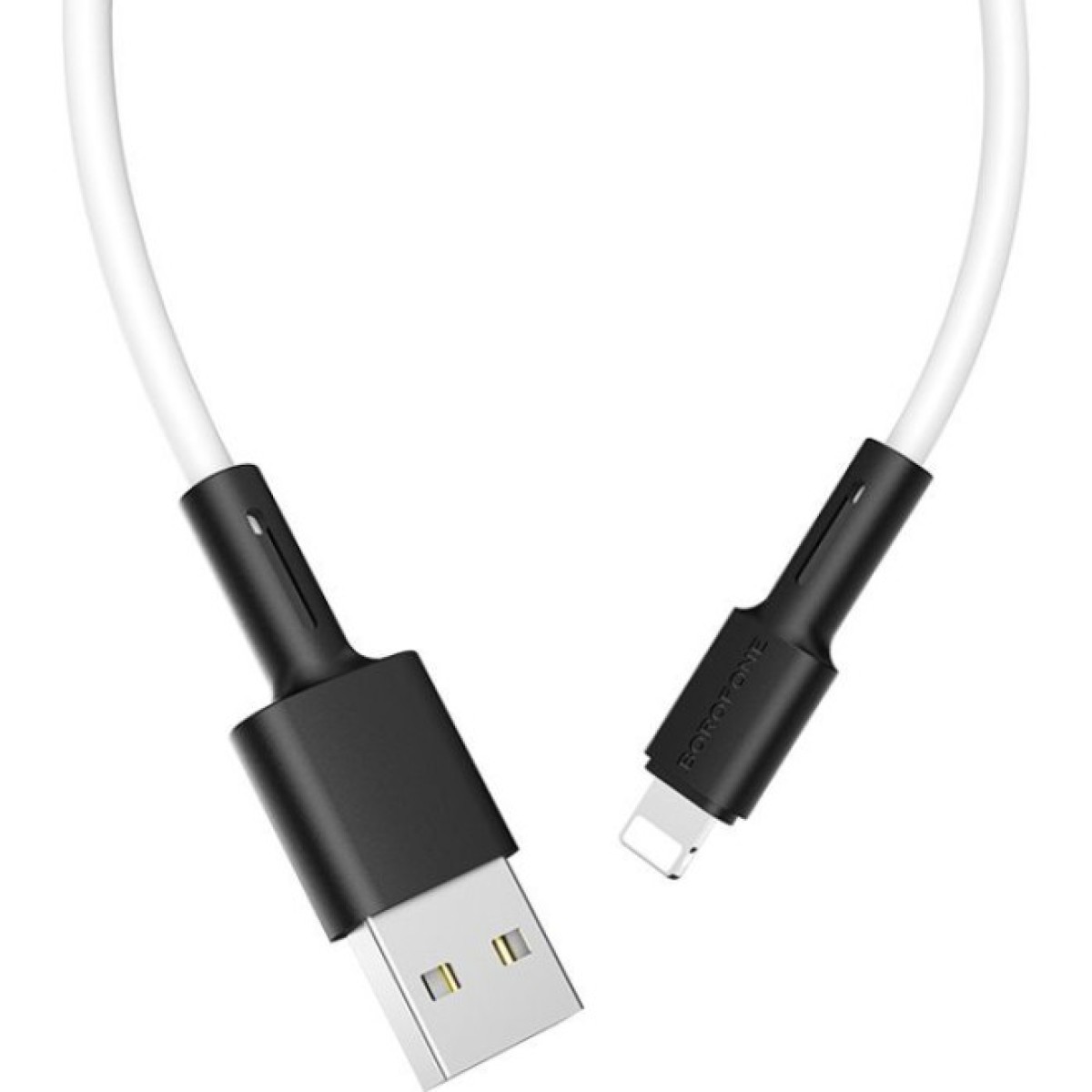 Дата кабель USB 2.0 AM to Lightning 1.0m 2.4A silicone BX31 white BOROFONE (6931474710369) 98_98.jpg - фото 5