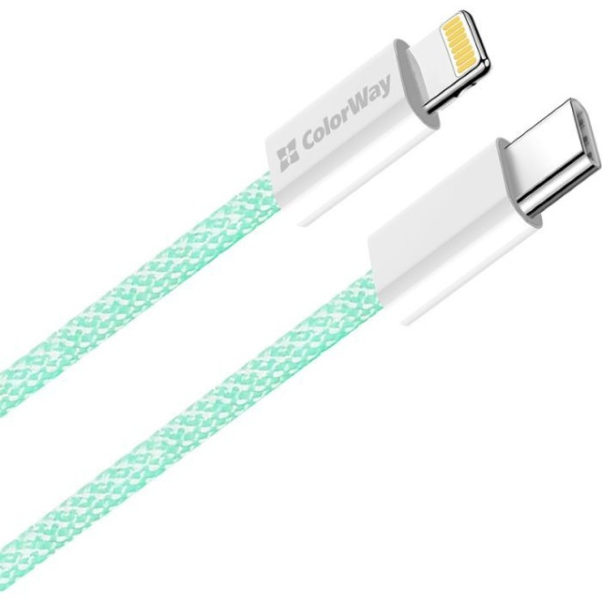 Дата кабель USB-C to Lightning 1.0m 27W green ColorWay (CW-CBPDCL061-G) 98_98.jpg - фото 8
