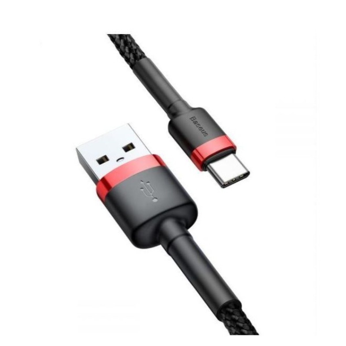 Дата кабель USB 2.0 AM to Type-C 1.0m Cafule 3A red+black Baseus (CATKLF-B91) 98_98.jpg - фото 2