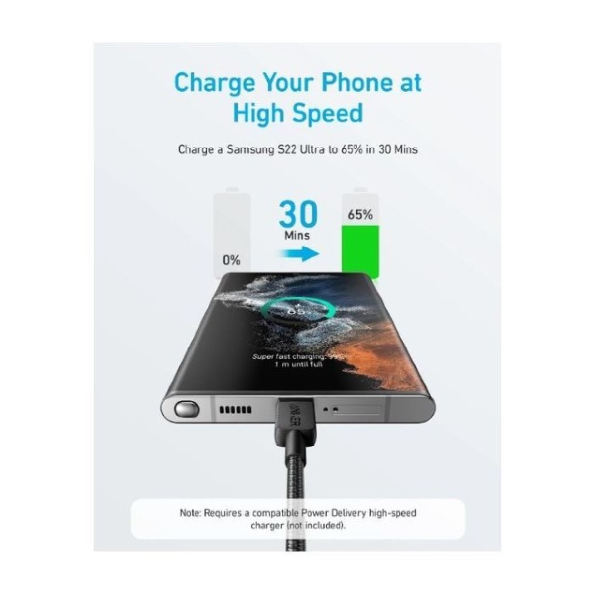 Дата кабель USB-C to USB-C 1.8m nylon 322 black Anker (A81F6G11) 98_98.jpg - фото 4