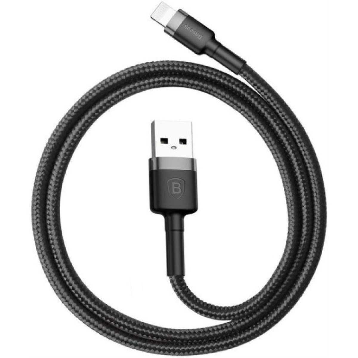 Дата кабель USB 2.0 AM to Lightning 2.0m Cafule 1.5A gray+black Baseus (CALKLF-CG1) 98_98.jpg - фото 2