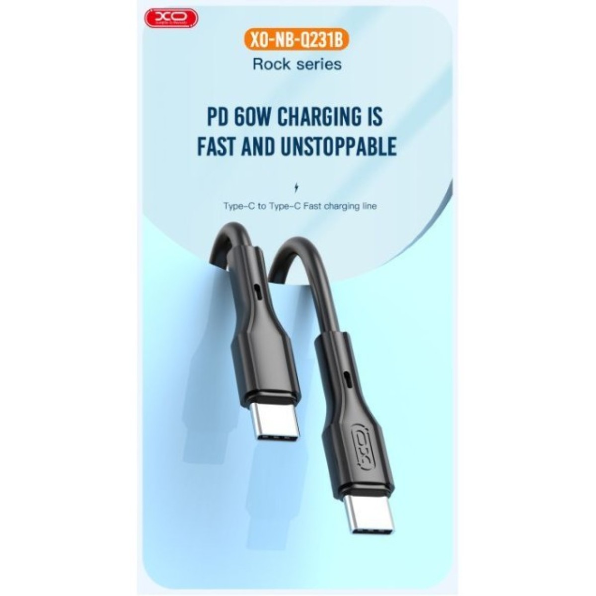 Дата кабель USB-C to USB-C 1.0m 60W Rock XO (NBQ231B_White) 98_98.jpg - фото 2