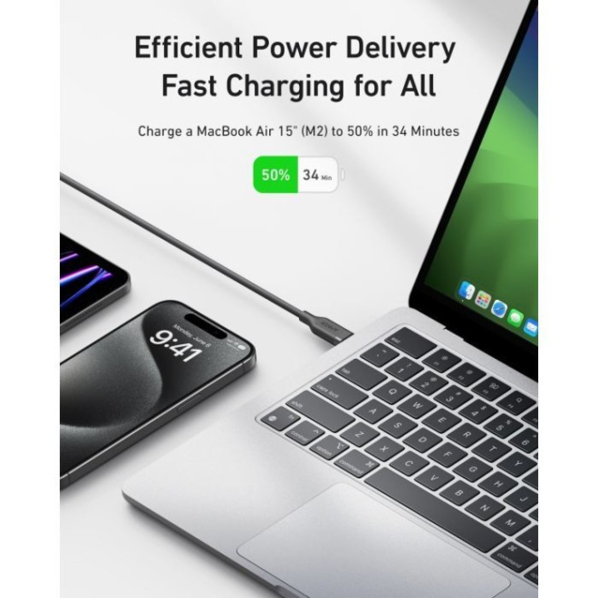 Дата кабель USB-C to USB-C 0.9m 240W 20Gbps 4K Video bio-nylon black Anker (A80N1H11) 98_98.jpg - фото 6