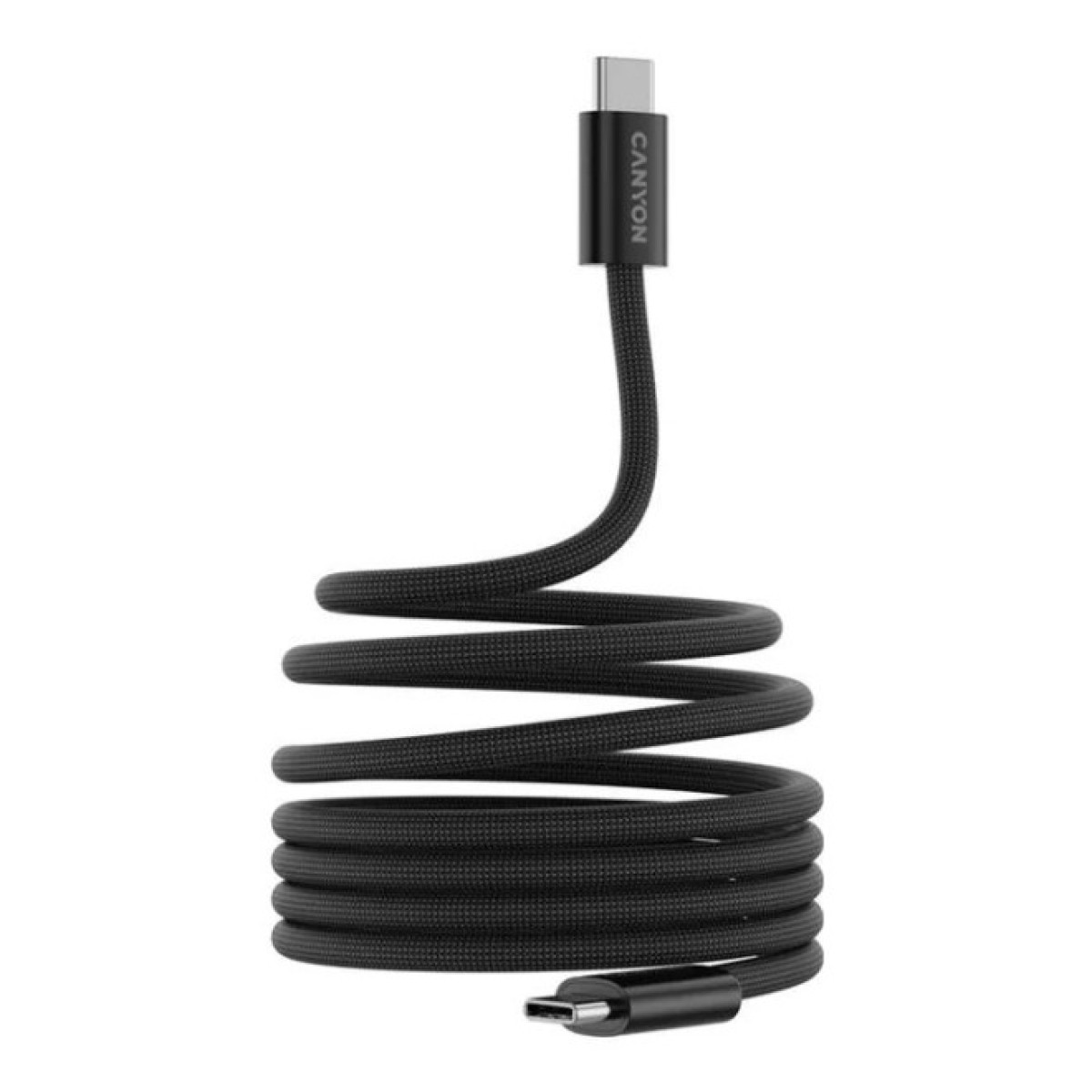 Дата кабель USB-C to USB-C 1.0m 60W Magnet Braided Black Canyon (CND-CCMG60AB15B) 98_98.jpg - фото 3