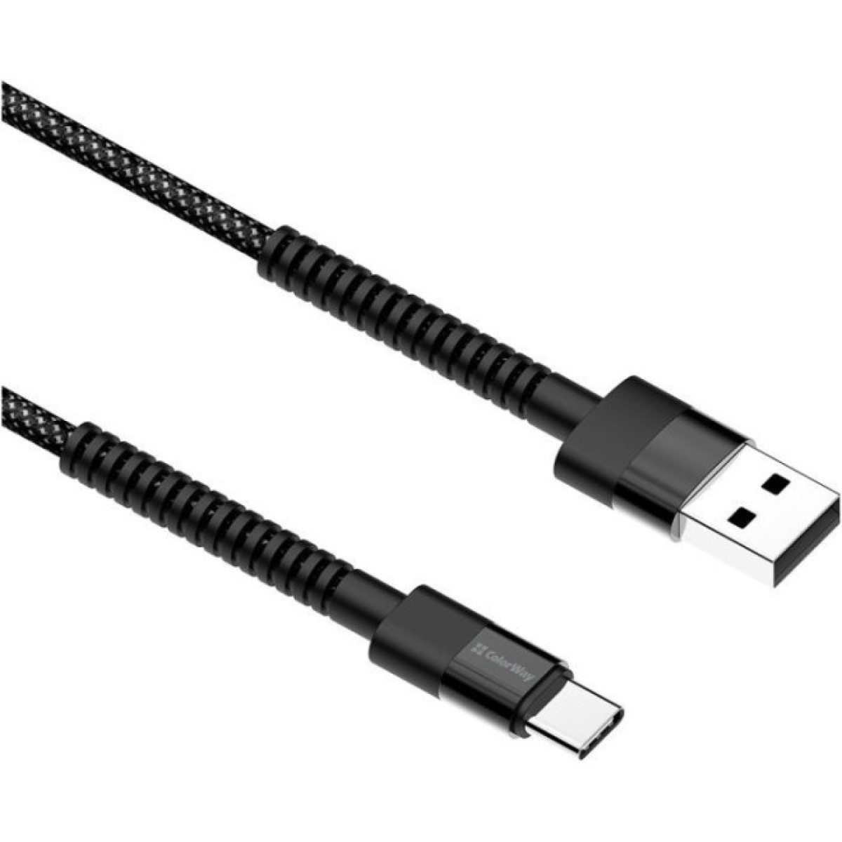 Дата кабель USB 2.0 AM to Type-C 1.0m 2.4А black ColorWay (CW-CBUC063-BK) 98_98.jpg - фото 2