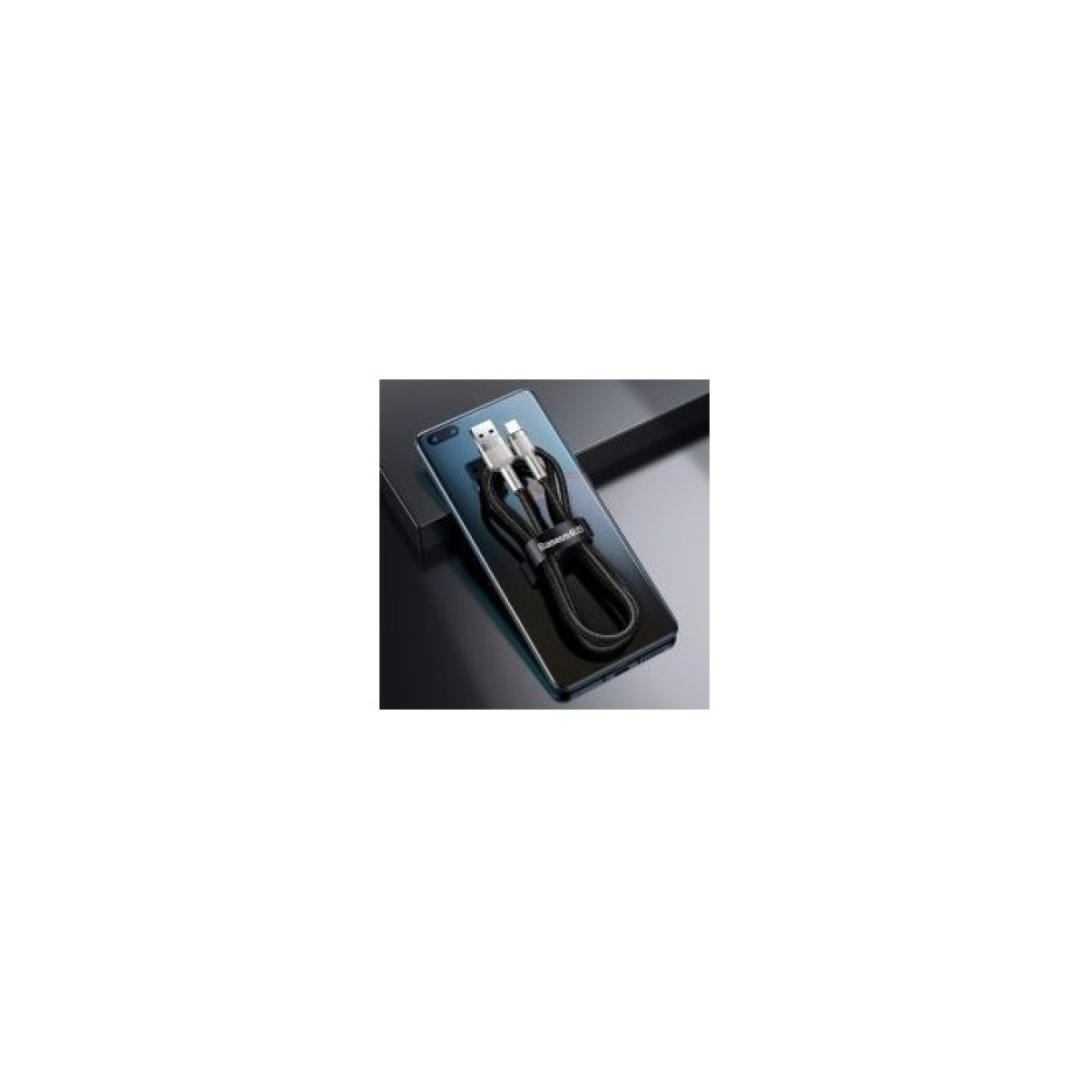 Дата кабель USB 3.1 AM to Type-C 0.25m CAKF 6.0A 66W Cafule Series Metal Data Cable Black Baseus (CAKF000001) 98_98.jpg - фото 2