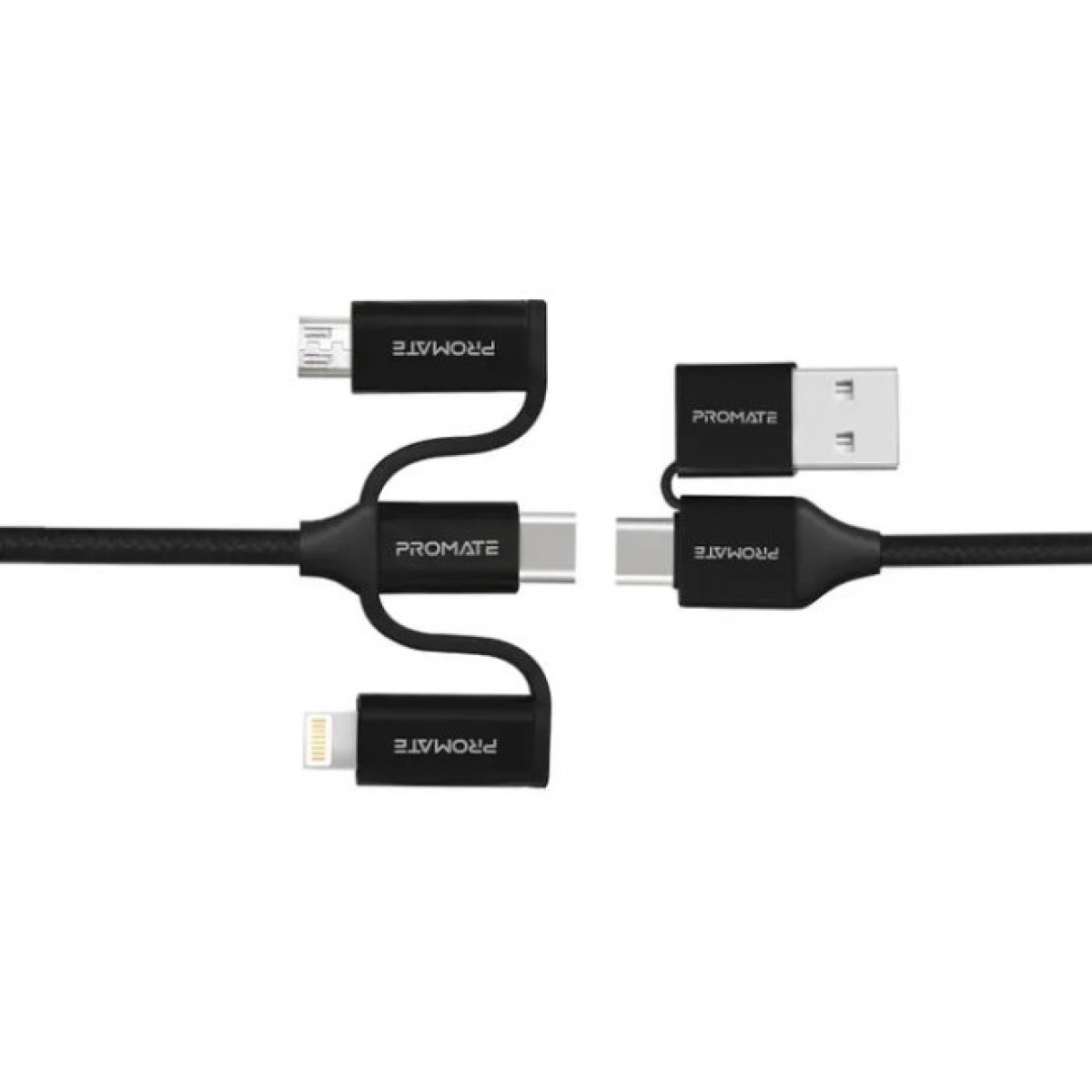 Дата кабель USB 2.0 AM to Lightning + Micro 5P + Type-C pentapower.black Promate (pentapower.black) 256_256.jpg