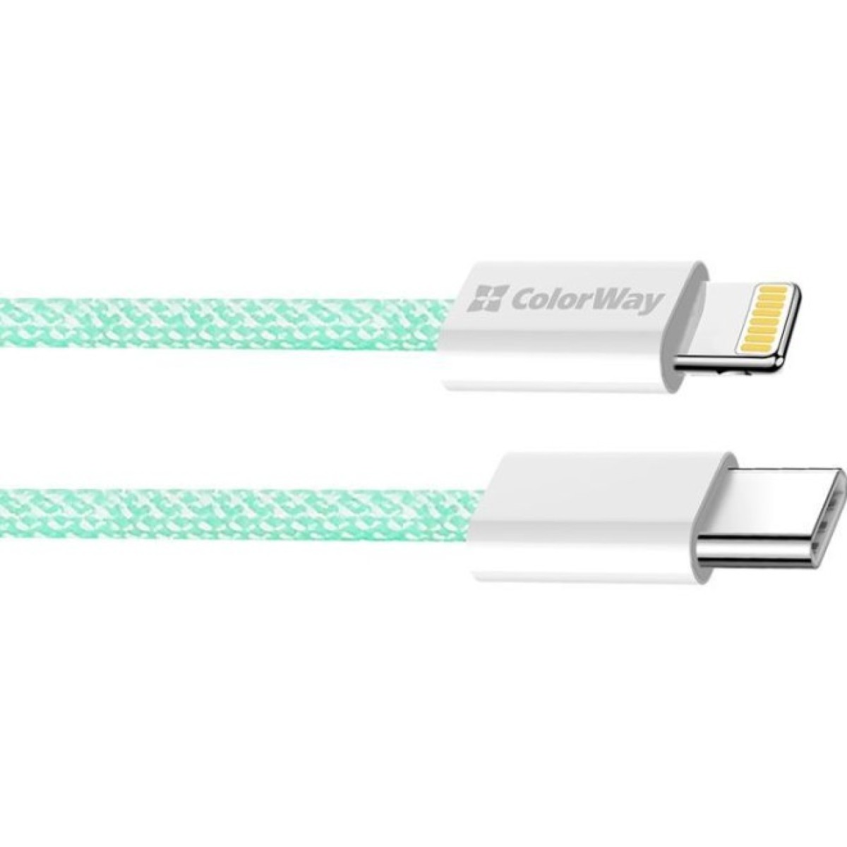 Дата кабель USB-C to Lightning 1.0m 27W green ColorWay (CW-CBPDCL061-G) 98_98.jpg - фото 10