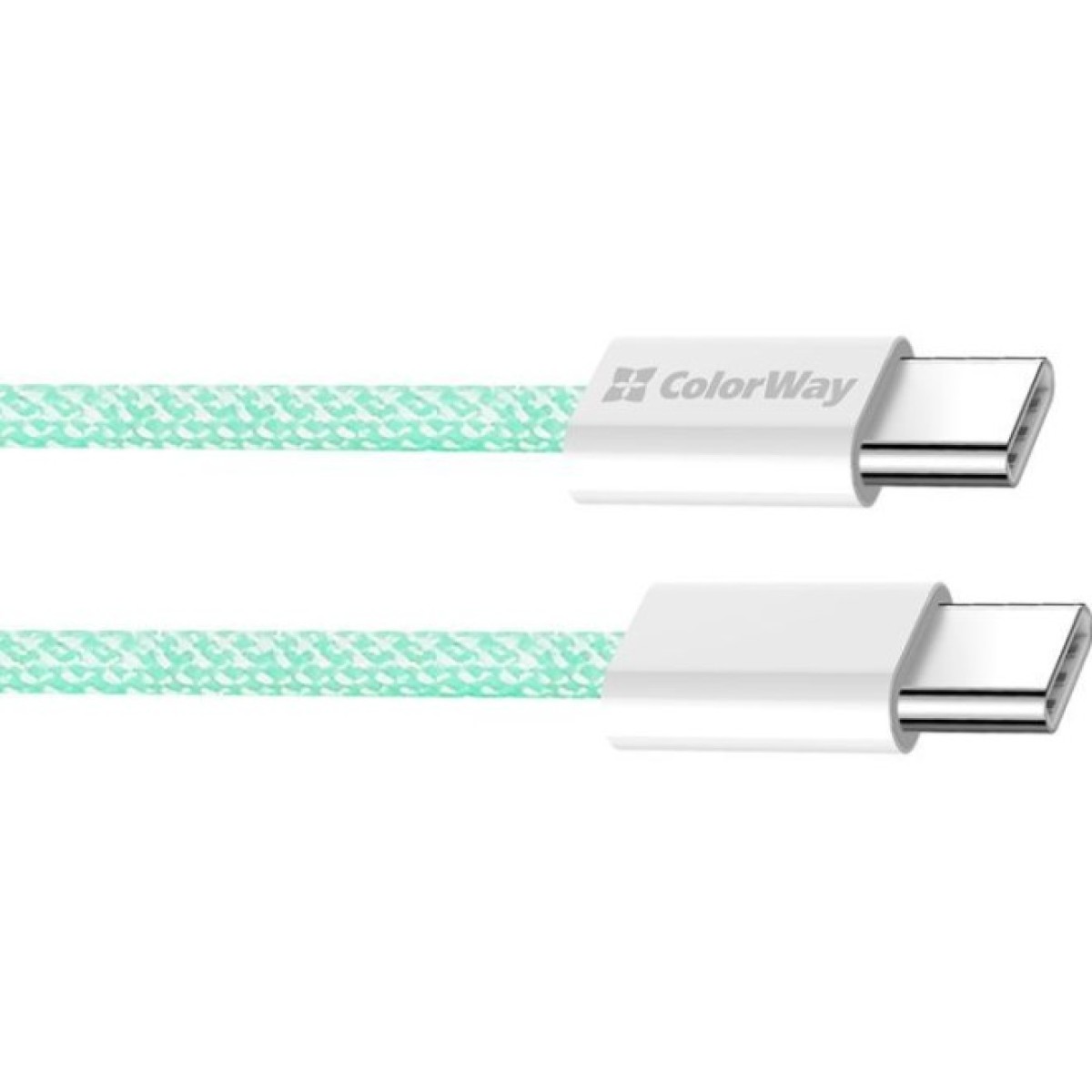 Дата кабель USB-C to USB-C 1.0m 60W 3.0А green ColorWay (CW-CBPDCC061-G) 98_98.jpg - фото 2