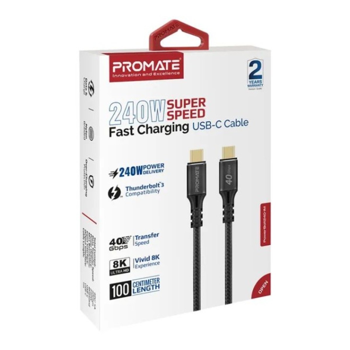 Дата кабель USB-C to USB-C powerbolt240-2m.black Promate (powerbolt240-2m.black) 98_98.jpg - фото 2