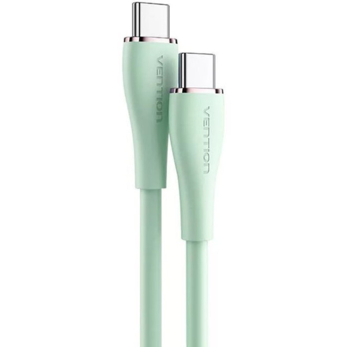 Дата кабель USB-C to USB-C 1.0m USB2.0 100W (20V/5A) Light Green Silicone Vention (TAWGF) 98_98.jpg - фото 2