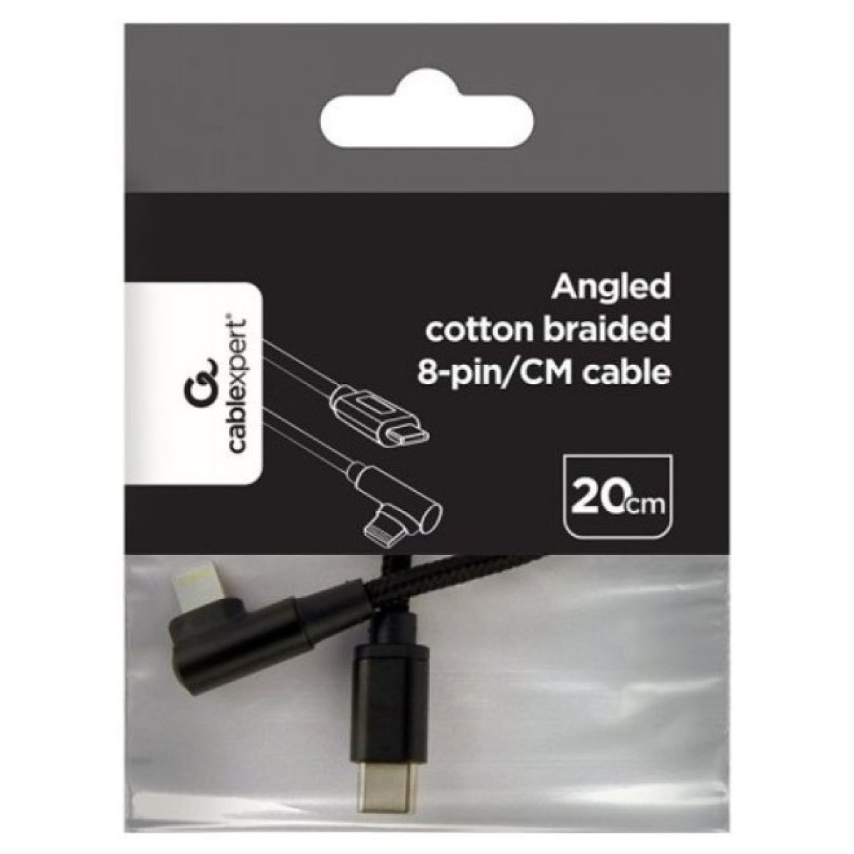 Дата кабель USB-C to Lightning 0,2m angle Cablexpert (CC-USB2-CMLML-0.2M) 98_98.jpg - фото 2