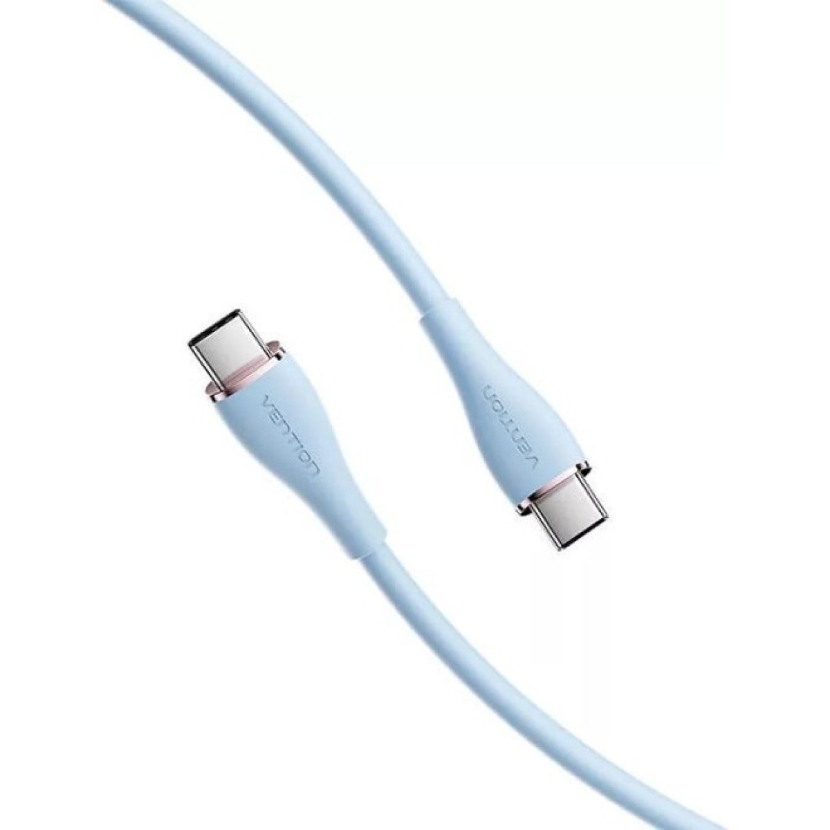 Дата кабель USB-C to USB-C 2.0m USB2.0 100W (20V/5A) Light Blue Silicone Vention (TAWSH) 98_98.jpg - фото 2