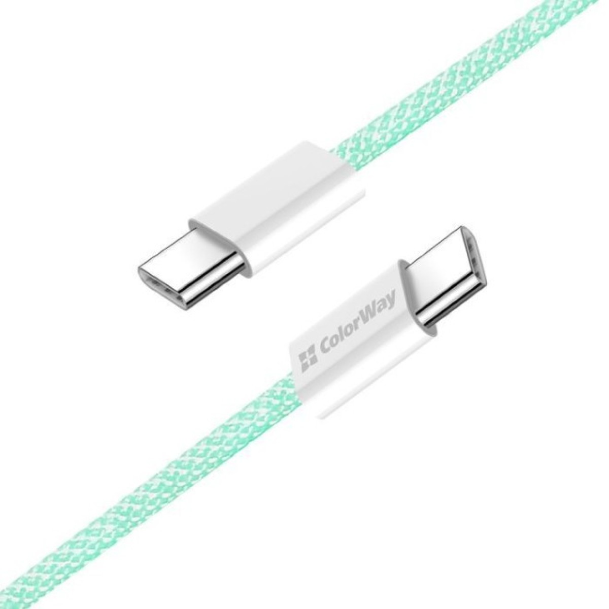 Дата кабель USB-C to USB-C 1.0m 60W 3.0А green ColorWay (CW-CBPDCC061-G) 98_98.jpg - фото 4