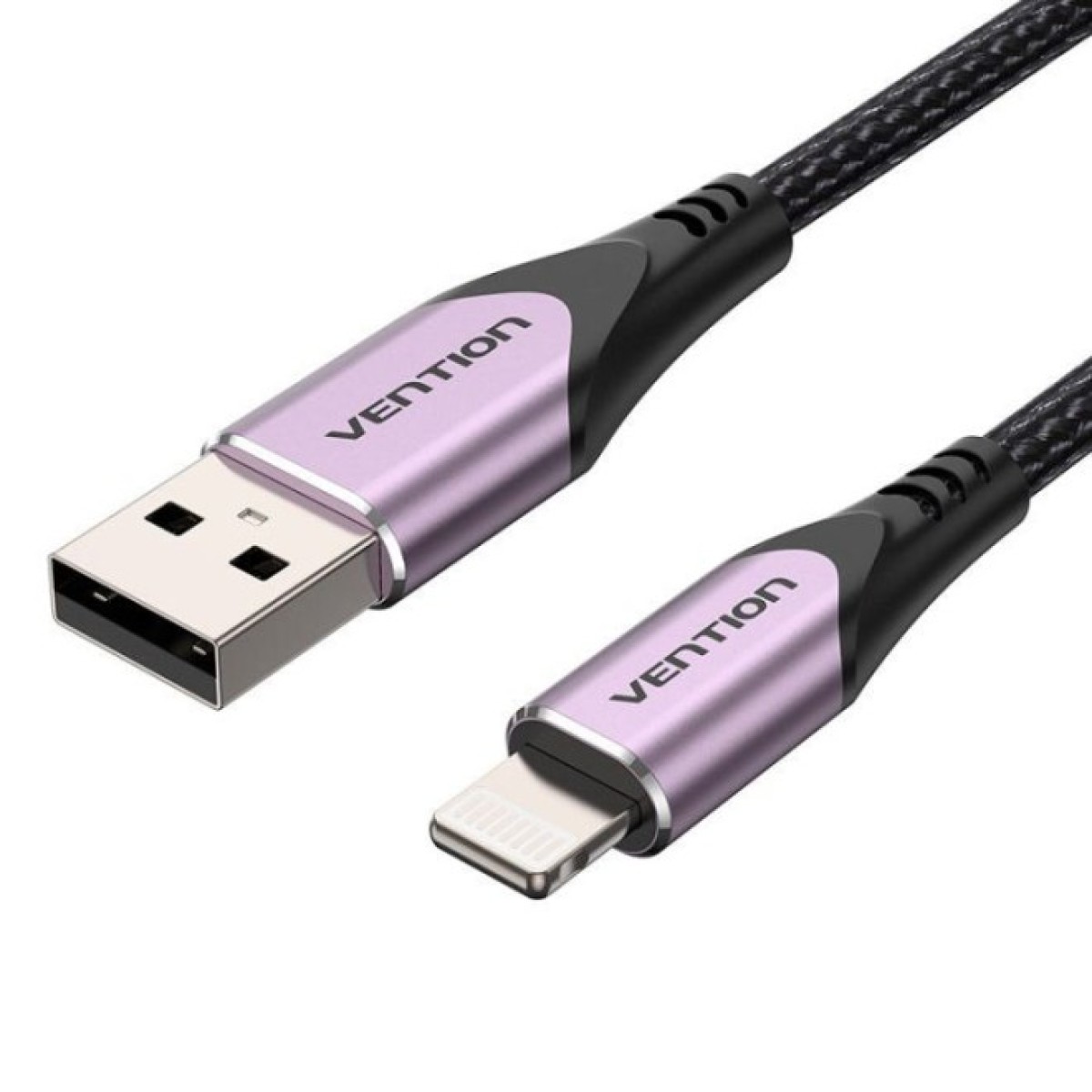 Дата кабель USB 2.0 AM to Lightning 2.0m 2.4A Aluminum Alloy Purple Vention (LABVH) 256_256.jpg