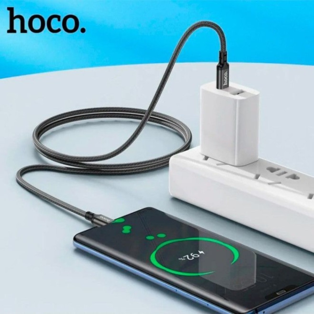 Дата кабель USB-C to USB-C 1.0m 60W nylon X14 black HOCO (6931474752215) 98_98.jpg - фото 7