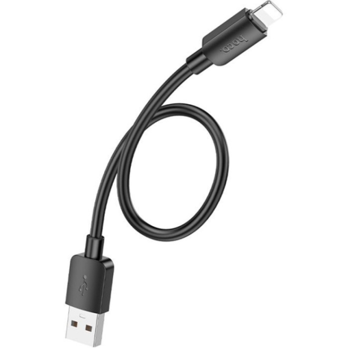 Дата кабель USB 2.0 AM to Lightning 0.25m Hyper X96 black HOCO (6942007609388) 98_98.jpg - фото 5