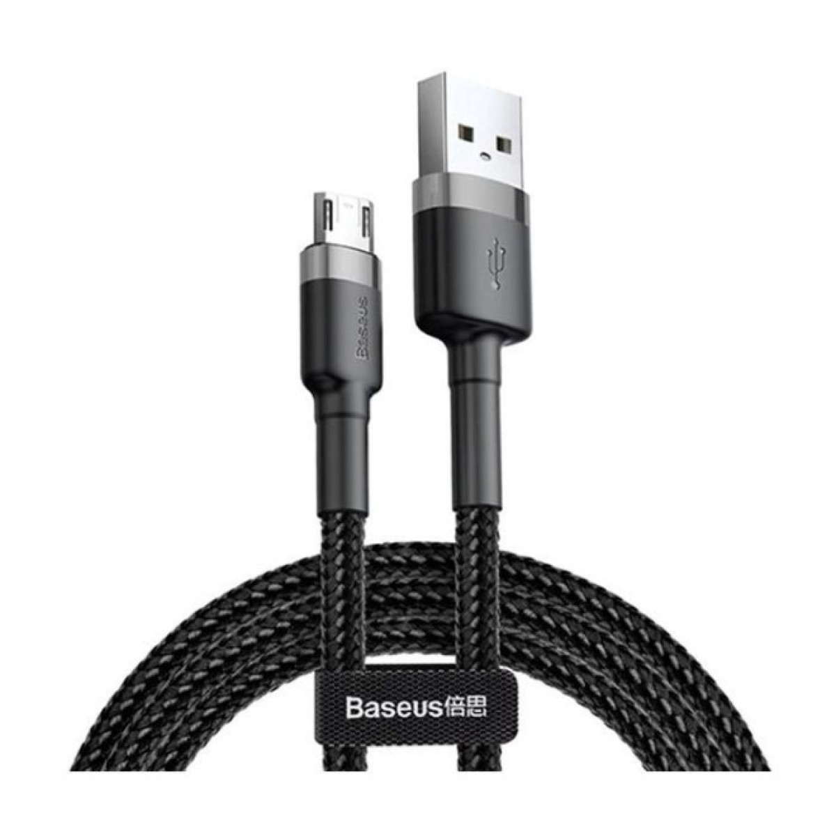 Дата кабель USB 2.0 AM to Micro 5P 1.0m 2.4A grey-black Baseus (CAMKLF-BG1) 98_98.jpg - фото 2