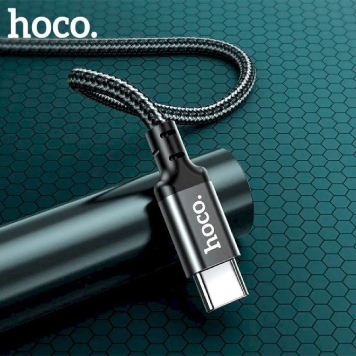 Дата кабель USB-C to USB-C 1.0m 60W nylon X14 black HOCO (6931474752215) 98_98.jpg - фото 8