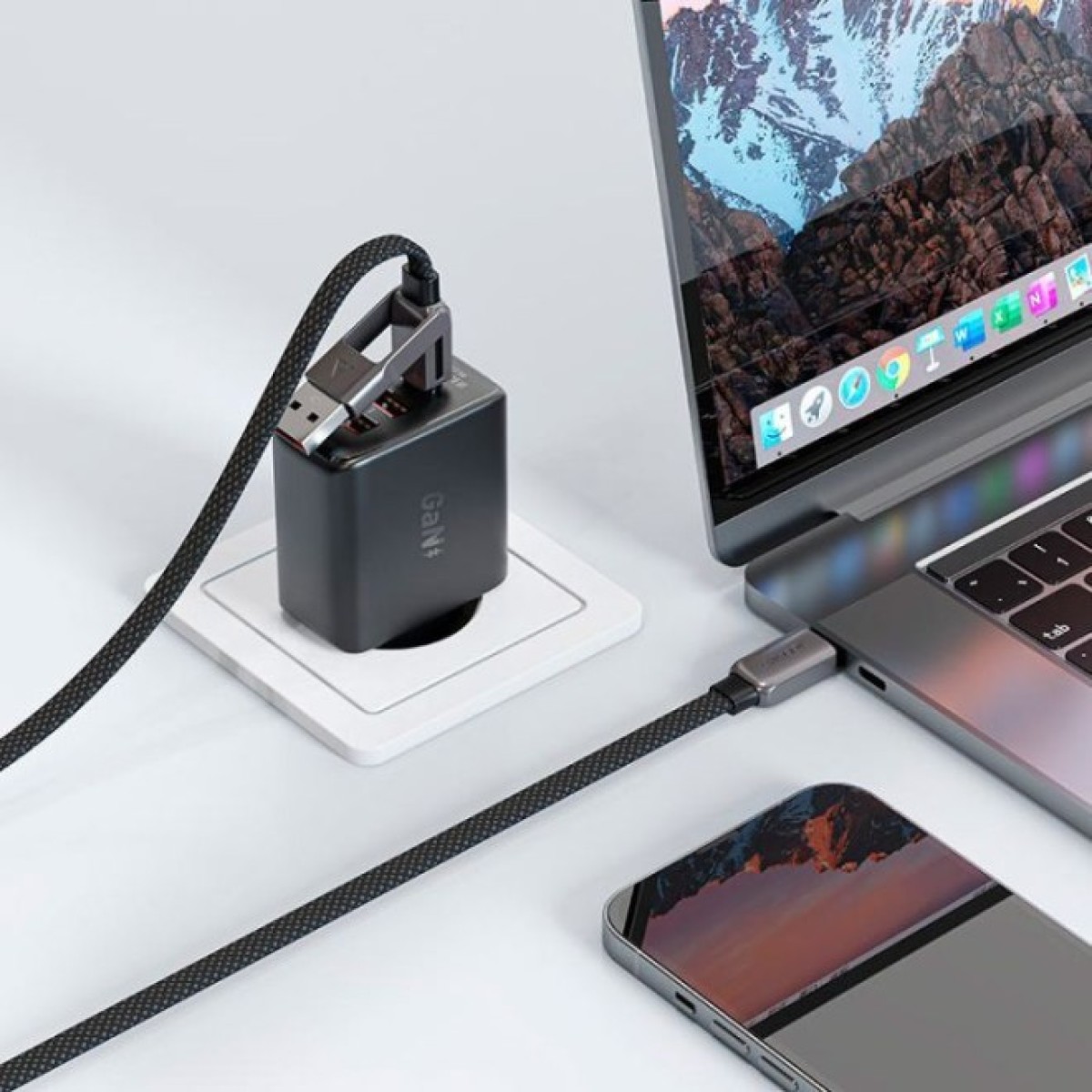 Дата кабель USB-C to USB-C/A 1.2m 3.0A zink alloy C13-04 Black Acefast (6974316282334) 98_98.jpg - фото 2