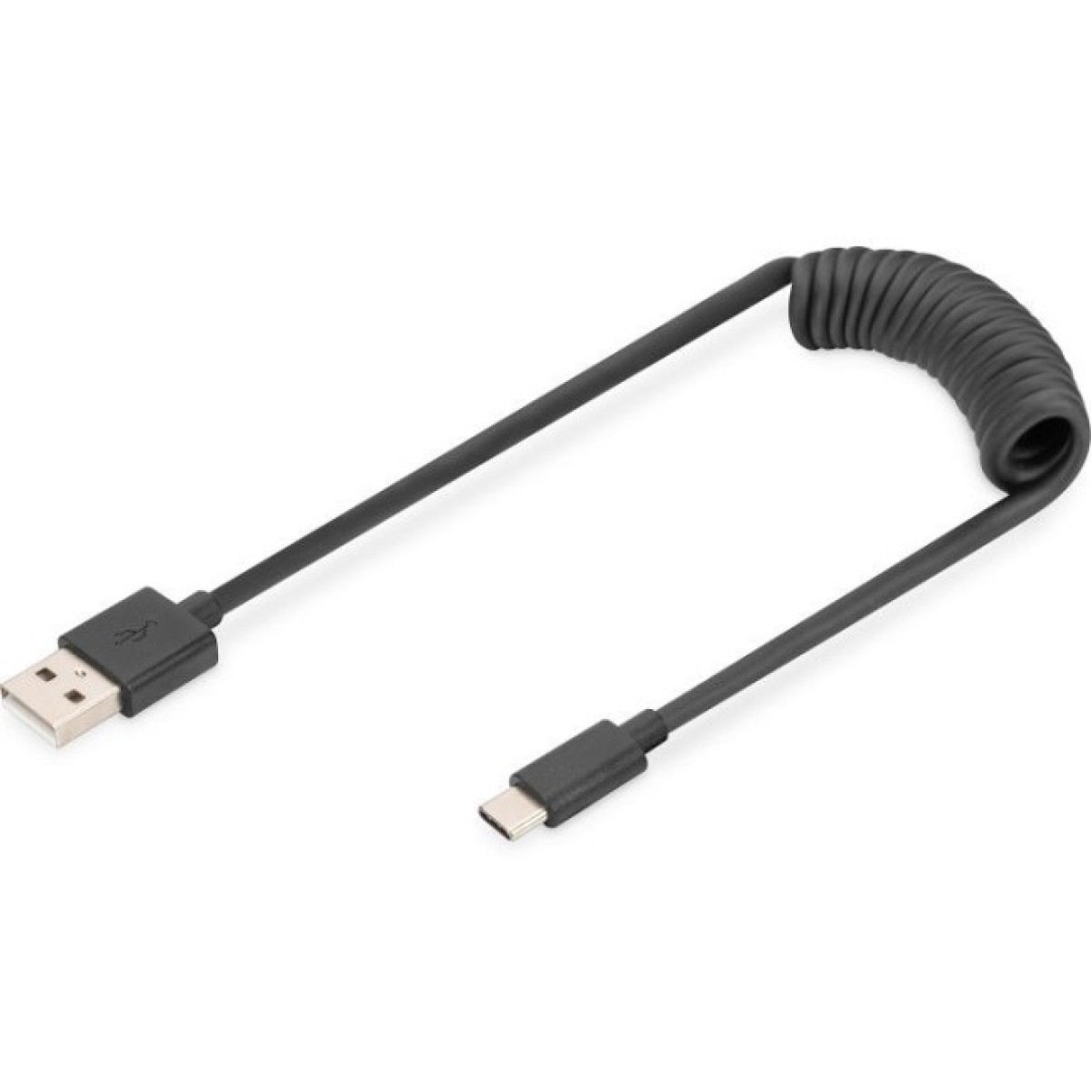 Дата кабель USB 2.0 AM to Type-C 1.0m (0.32m) spiral black Digitus (AK-300430-006-S) 256_256.jpg