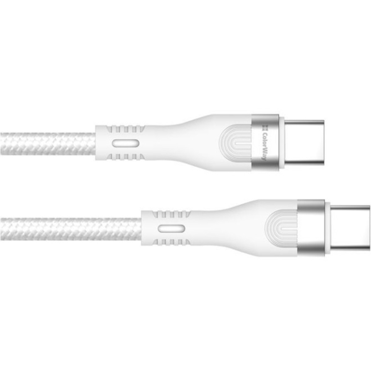 Дата кабель USB-C to USB-C 1.0m (PD Fast Charging 240W) 5А white ColorWay (CW-CBPDCC065-WT) 98_98.jpg - фото 7