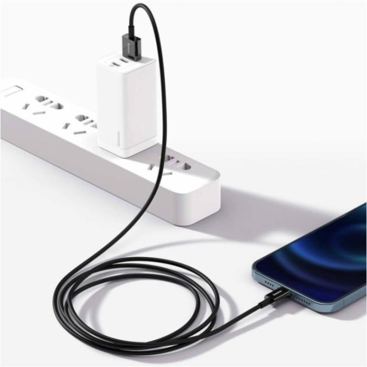 Дата кабель USB 2.0 AM to Lightning 1.0m 2.4A Superior Series Black Baseus (CALYS-A01) 98_98.jpg - фото 8