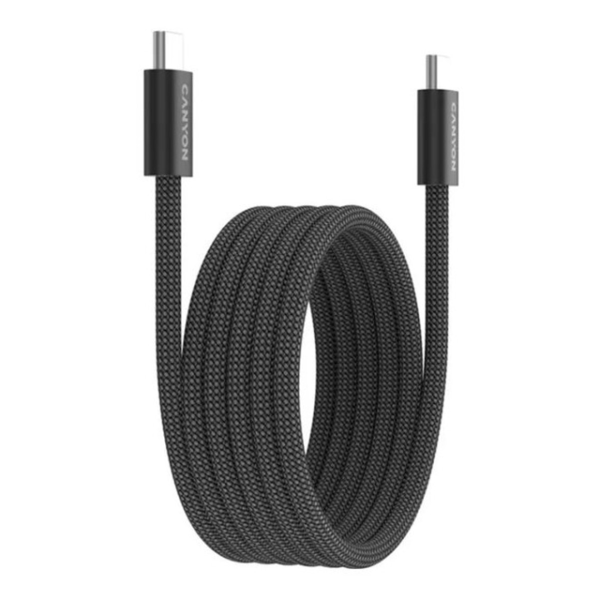 Дата кабель USB-C to USB-C 1.0m 60W Magnet Braided Black Canyon (CND-CCMG60AB15B) 98_98.jpg - фото 5