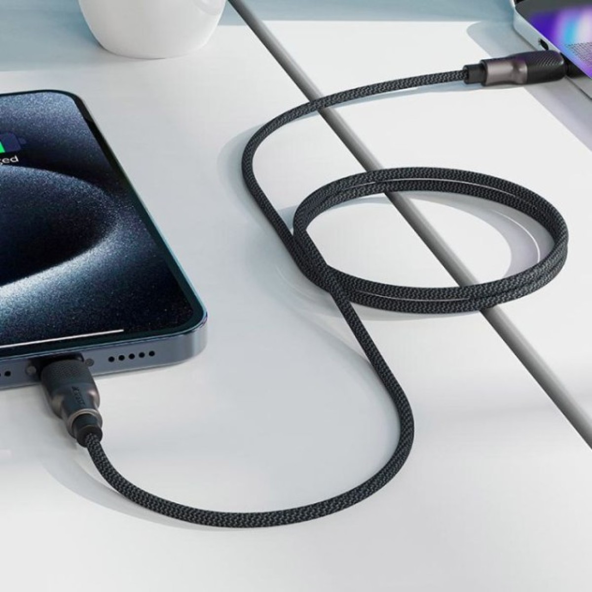 Дата кабель USB-C to USB-C 1.2m 3A silicone braid C10-03 Acefast (6974316283119) 98_98.jpg - фото 2