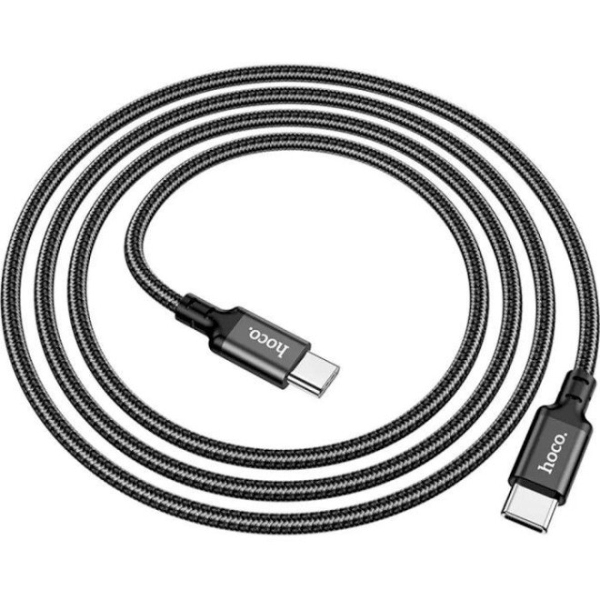 Дата кабель USB-C to USB-C 1.0m 60W nylon X14 black HOCO (6931474752215) 98_98.jpg - фото 10