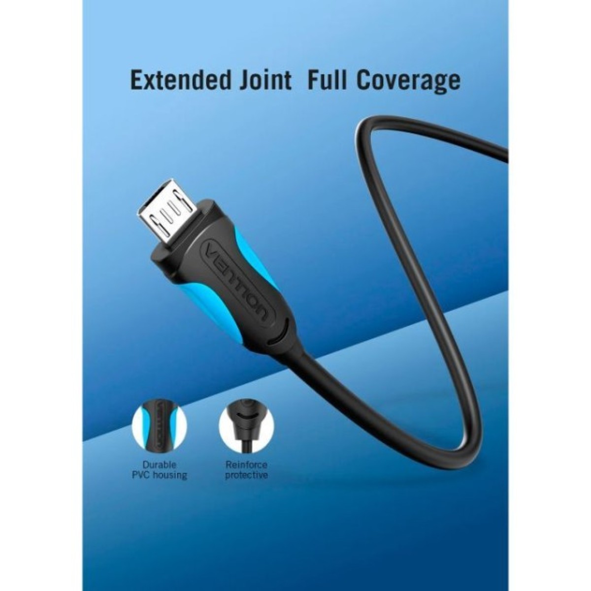 Дата кабель USB 2.0 AM to Micro 5P 0.5m Black Vention (VAS-A08-B050) 98_98.jpg - фото 4